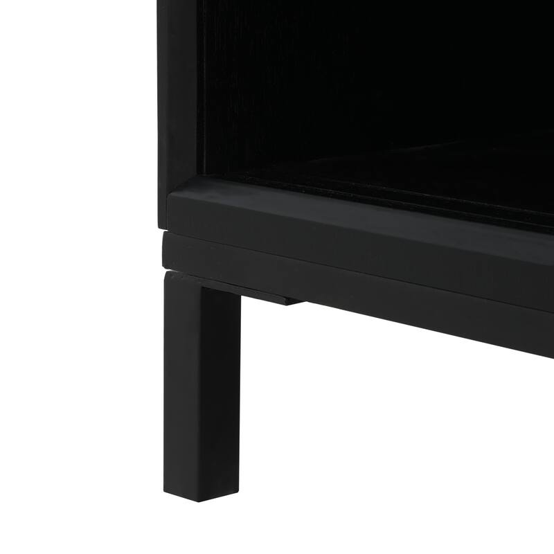 Christopher Knight Home - Mason Modern Geometric Accent Cabinet with Sliding Doors and Ample Storage