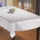 preview thumbnail 6 of 22, Solid Scroll Scalloped Edge Tablecloth White - 60" x 90"
