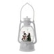 preview thumbnail 4 of 10, Christmas Plastic White Lantern With Snowman