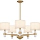 preview thumbnail 2 of 5, Kimberly 5-Light Brushed Weathered Brass Chandelier