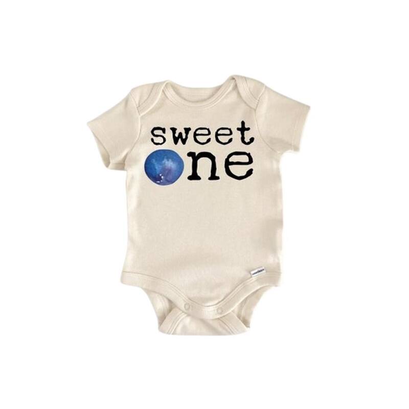 Blueberry Birthday Sweet - Baby Boy Girl Clothes Infant Bodysuit Funny Cute Newborn