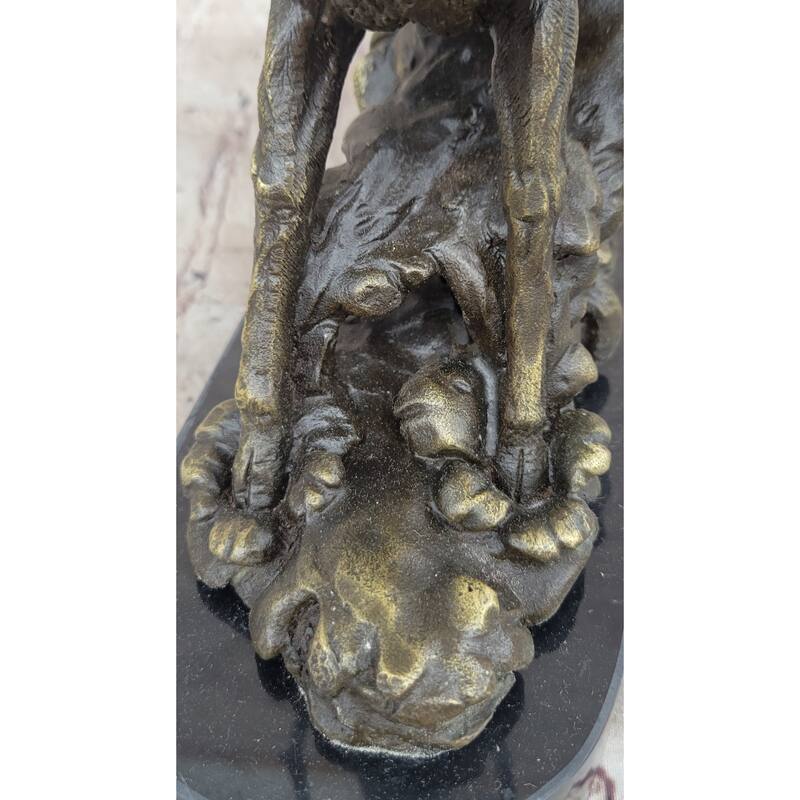 Running Deer Elk Buck Stag Caribou Reindeer Bronze Metal Sculpture Statue 11 Inches X 10 Inches