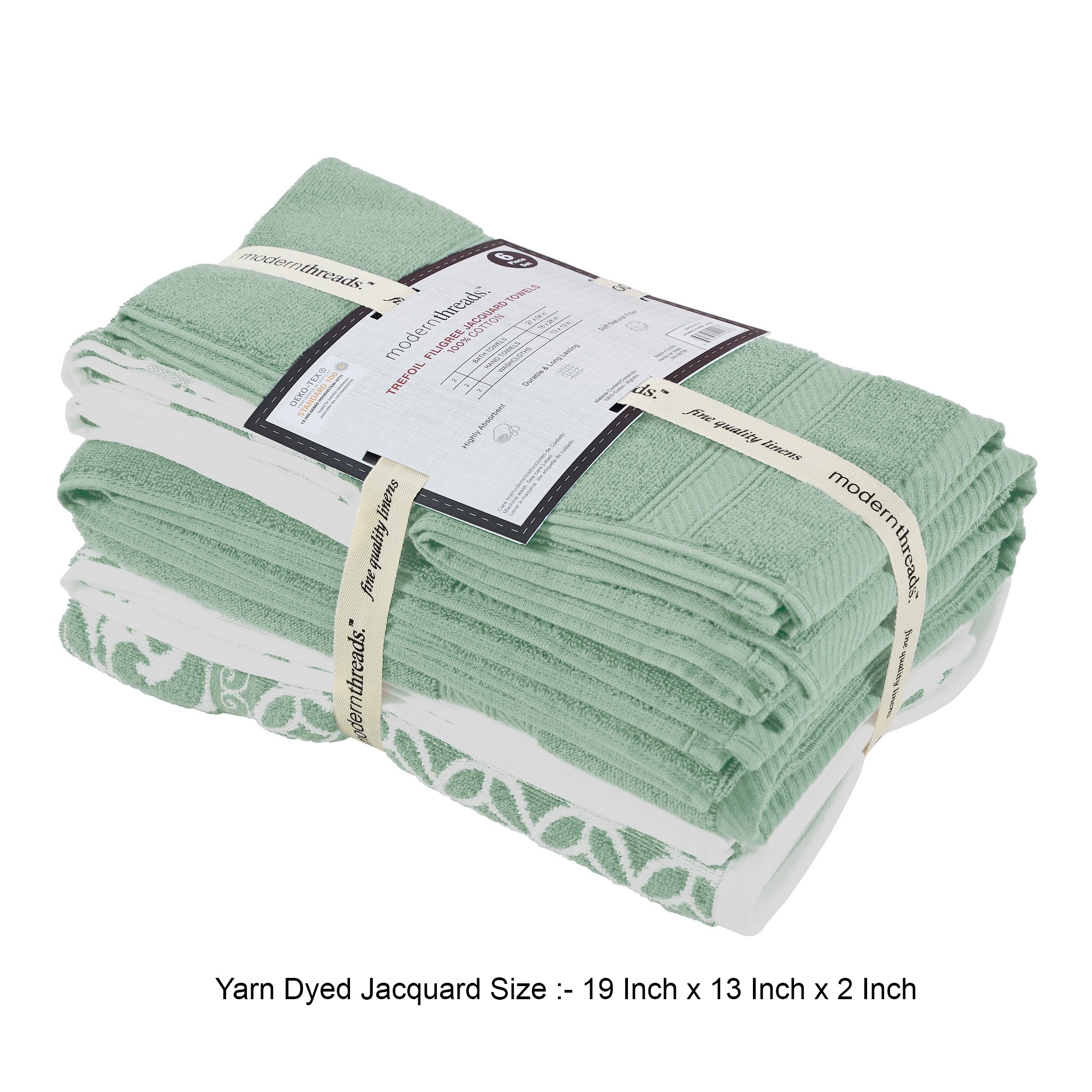 Sage green towel best sale set