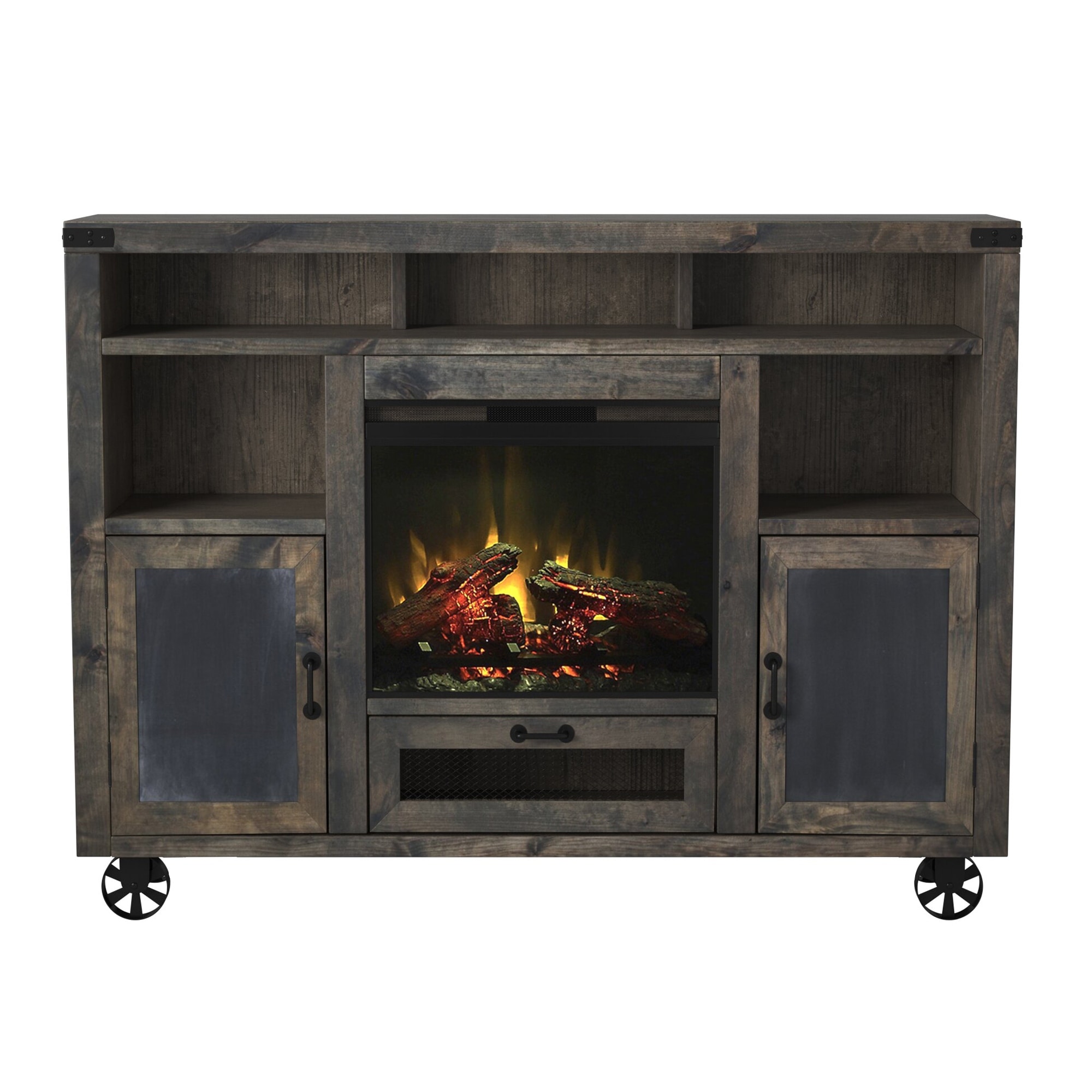 Shop The Gray Barn Fagerbakke 62 Inch Fireplace Console