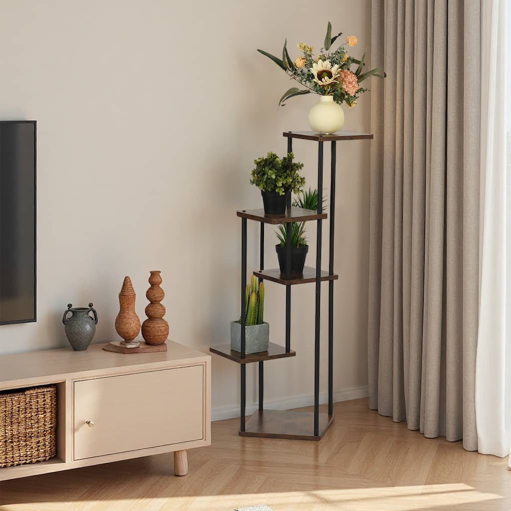 Homy Casa Multi-Tier Plant Stand, Modern Display Shelf for Plants