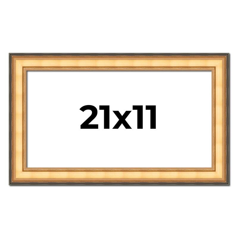 21x11 Frame Gold Plein Aire Solid Wood Picture Frame Width 2 Inches |