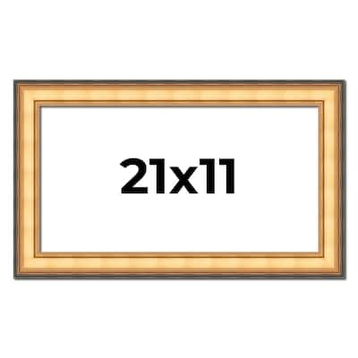 21x11 Frame Gold Plein Aire Solid Wood Picture Frame Width 2 Inches |