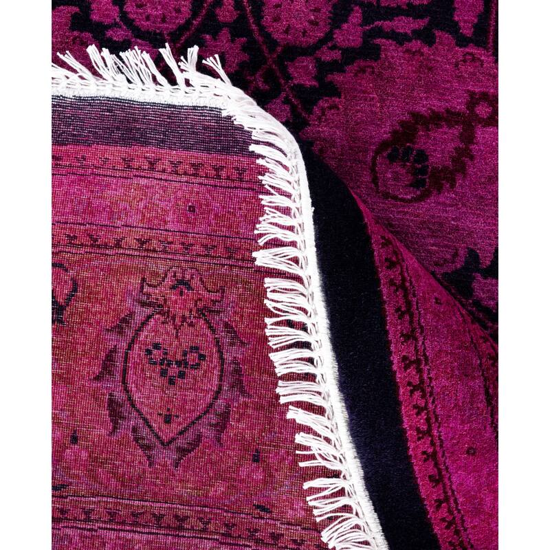 Overdyed One-of-a-Kind Hand-Knotted Area Rug - Purple - 7' 1" x 7' 1"