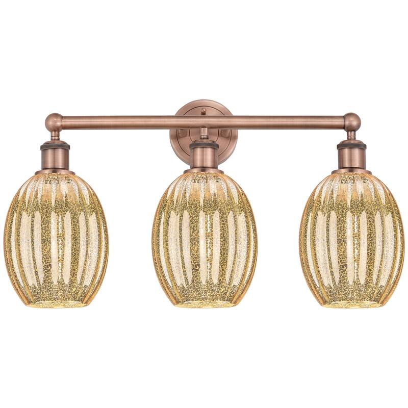 Innovations Lighting Endless Possibilities Edison - Preston - 3 Light 24" Bulb Shade Bath Vanity Light - Mercury/Antique Copper