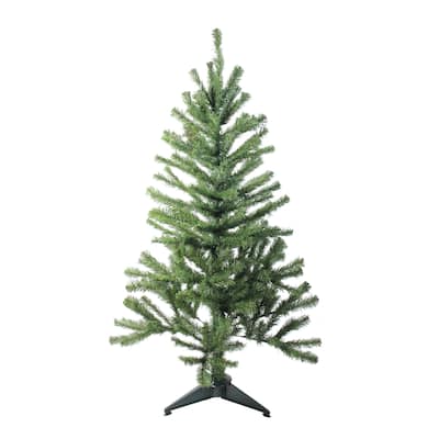 Canadian Pine Medium Artificial Christmas Tree - 4' - Unlit - 4 Foot