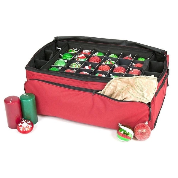 Santa's Bags Three Tray Ornament Storage Bag w/Side Pockets. Opens flyout.