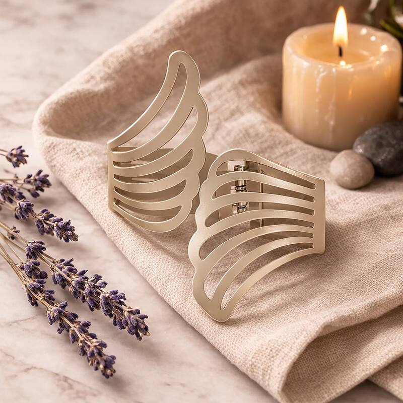 Cuff Metal Wings Tieback Angel - 3.8"L x 3"W x 2.5"D