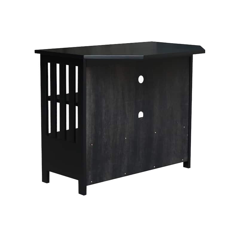 Solid Hardwood Mission Corner TV Stand