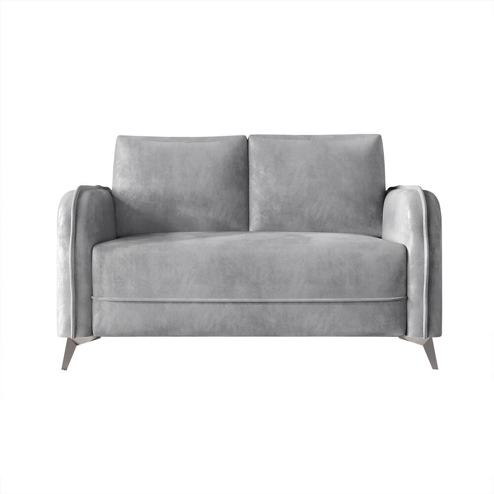 CraftPorch Luxurious Velvet Upholstered Loveseat - N/A