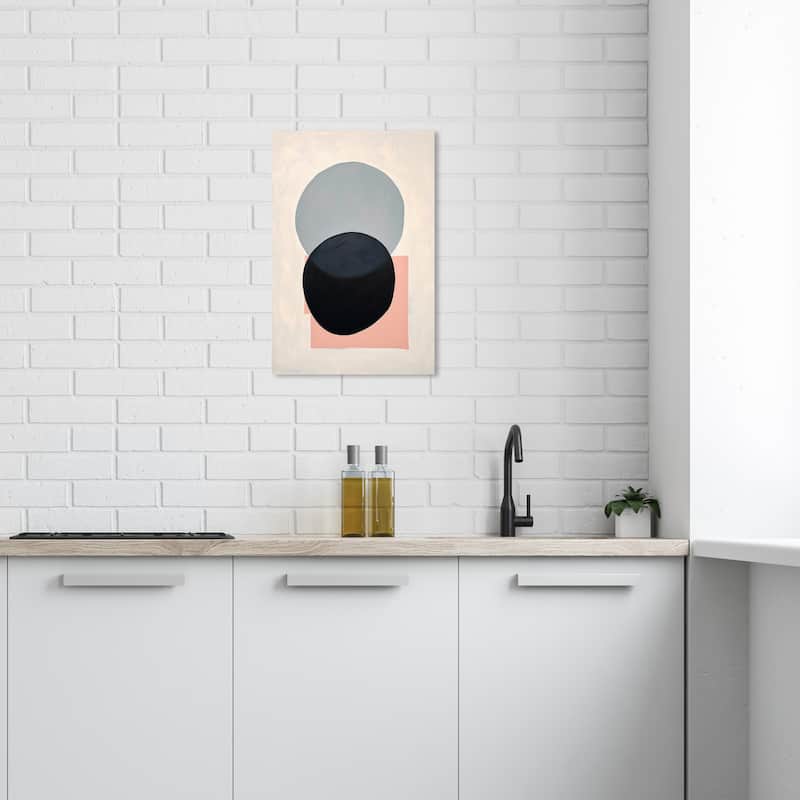 Wynwood Studio Canvas Abstract Furball Pet on the Cushion Gray and Modern & Contemporary Wall Art Canvas Print - 24 x 16