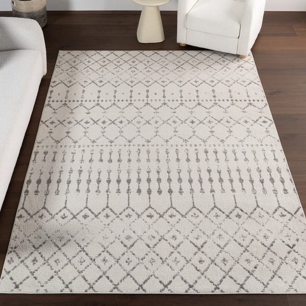 slide 2 of 11, Nuloom Emmy Moroccan Trellis Area Rug 10' Square - Grey