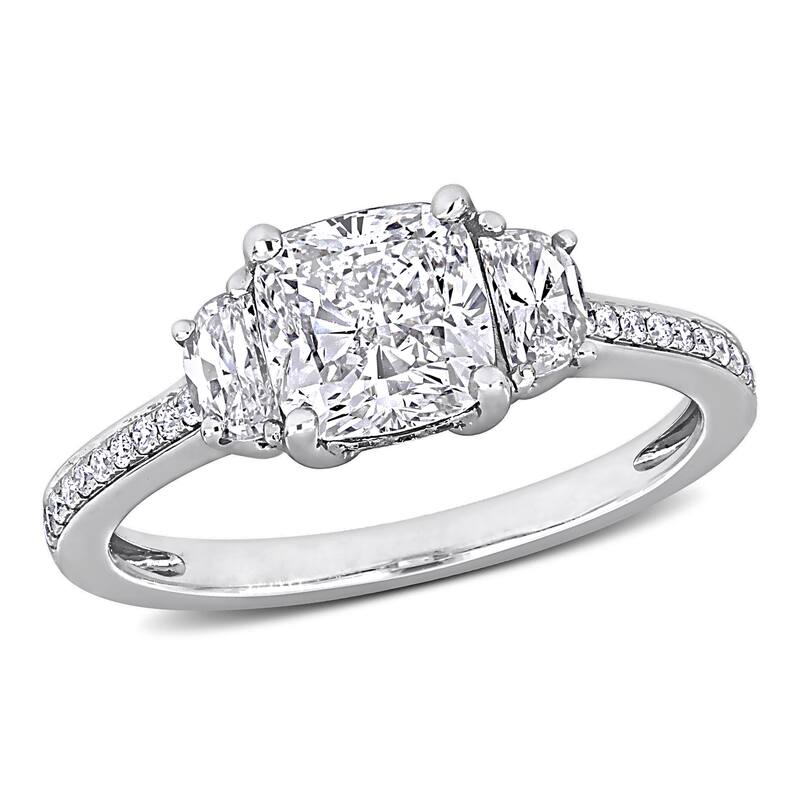 Miadora 2 1/4ct TDW Diamond 3-Stone Ring in 14k White Gold