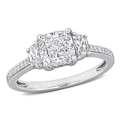 Miadora 2 1/4ct TDW Diamond 3-Stone Ring in 14k White Gold