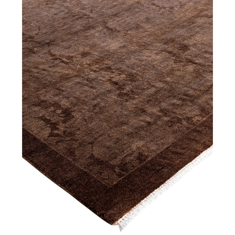 Overdyed One-of-a-Kind Hand-Knotted Area Rug - Brown - 4' 1" x 6' 0"