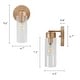 preview thumbnail 14 of 26, LNC Modern Farmhouse Clear Glass Wall Sconce Black Gold Silver Bathroom Vanity Lighting - W 4.7" x H 9.6" x D 4.5"