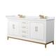 Option White / White Cultured Marble Top / Satin Bronze