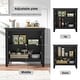 preview thumbnail 6 of 8, Anmytek Modern 2-Door Wood Black Kitchen Buffet Sideboard Accent Storage Cabinet with Adjustable Shelf