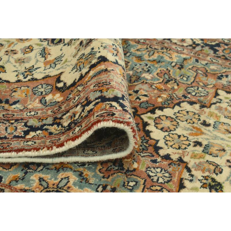 Pak-Persian Fikri Ivory/Navy Runner - 2'1" x 8'11"