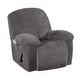 preview thumbnail 17 of 19, Enova Home Real Velvet Spandex Recliner Chair Slipcover with Elastic Bottom Side Pocket Grey