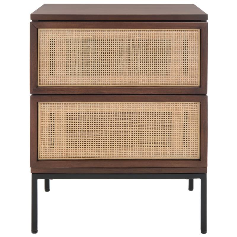 SAFAVIEH Haylie 2-Drawer Rattan Nightstand