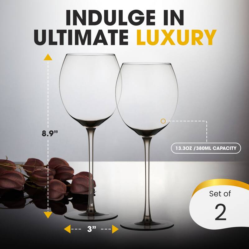Berkware Set of 2 Sparkling Colored Glasses