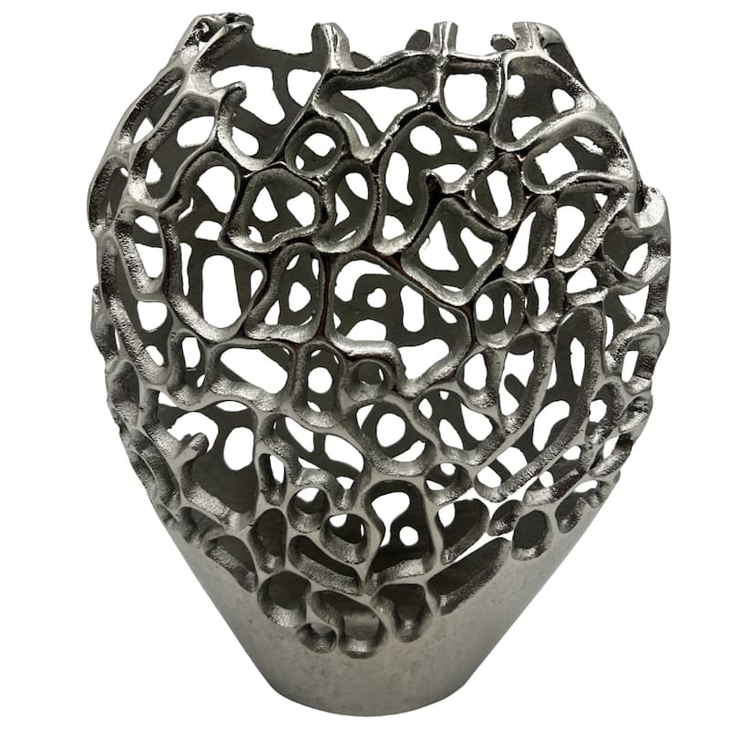 Decorative Handmade Aluminum Bird Nest Flower Vase