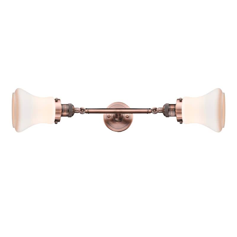 Innovations Lighting Bellmont 2 Light 24" Wide Bathroom Vanity Light - Antique Copper / Matte White