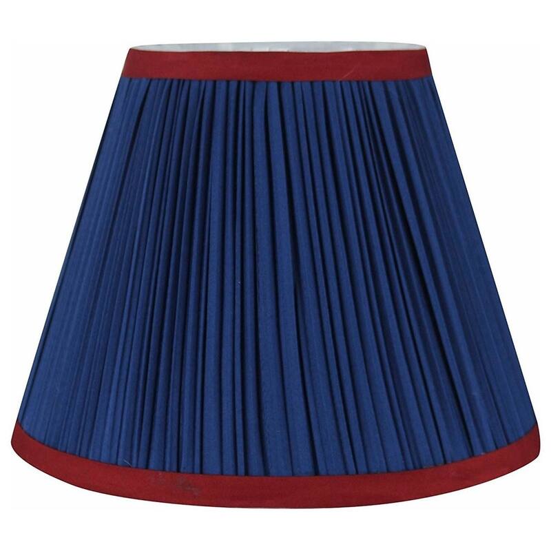 Softback Mushroom Pleated Lamp Shade, 5 inch Top, 9 inch Bottom, 7 inch Slant - Single - Navy Blue, Burgundy