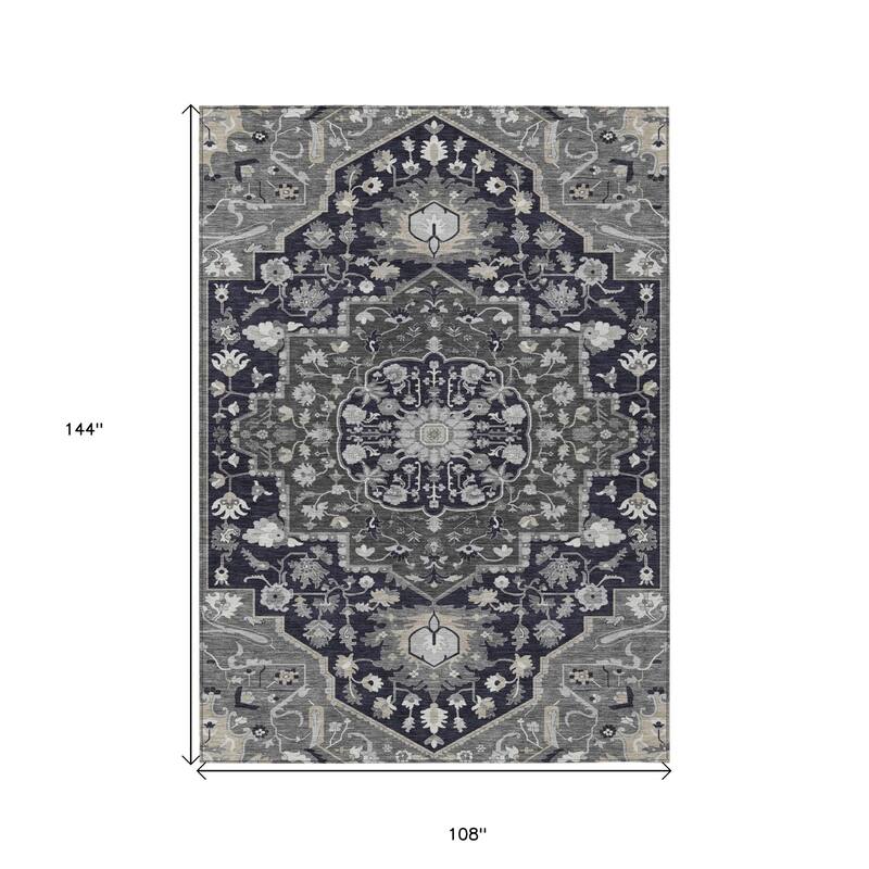 HomeRoots Oriental Traditional Rectangle Outdoor Rug