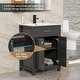 preview thumbnail 121 of 143, Modern Bathroom Vanity with Sink & Faucet Storage Cabinet Set
