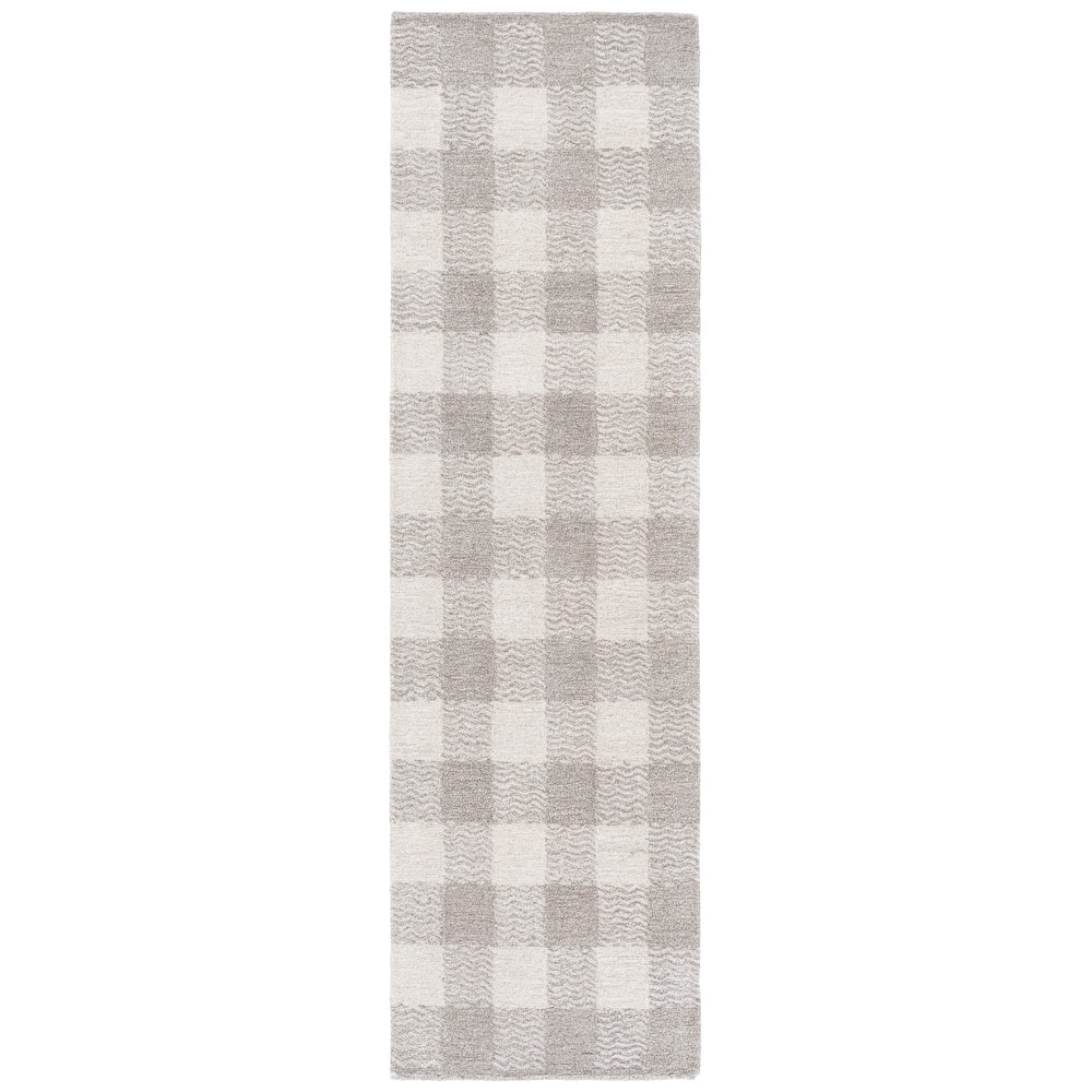 SAFAVIEH Handmade Genre Majlinda Farmhouse Gingham Wool Rug