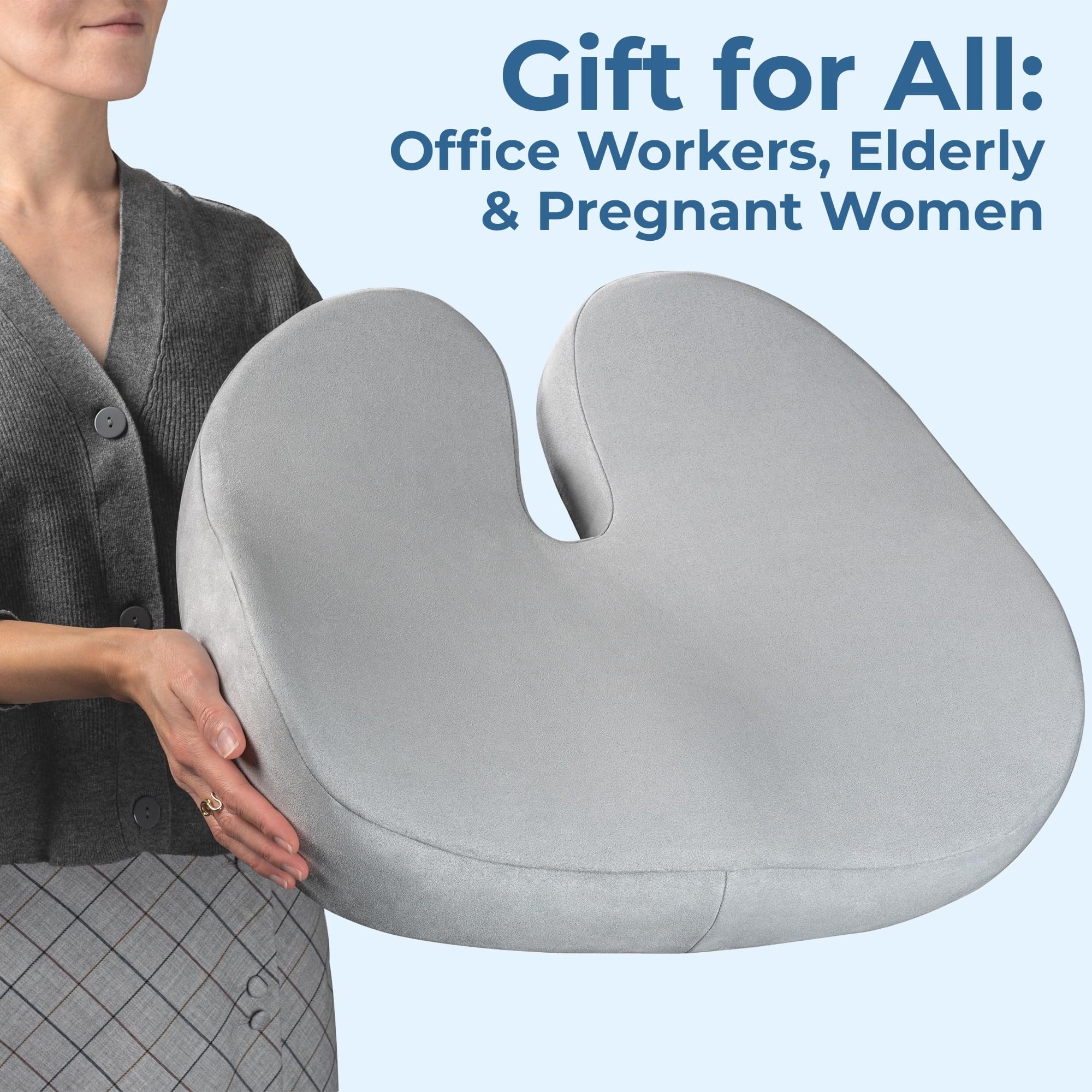 Tailbone Pressure Relief Cushion Coccyx Lower Back Hip Butt Sciatica Pain Relief Pillow Memory Foam Chair Cushions