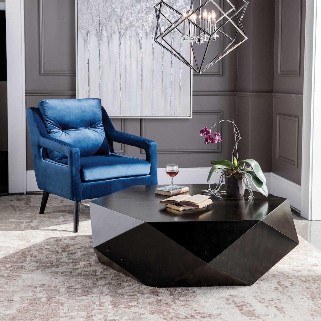 Uttermost Volker 50" Wide Modern Statement Geometric Block Cocktail