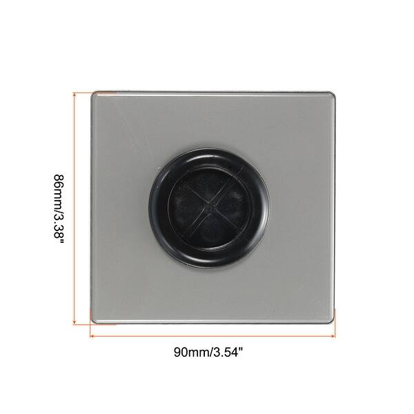 Grommet Wall Plate Acrylic with 1.2 Inch Rubber Cable Pass Through Grey