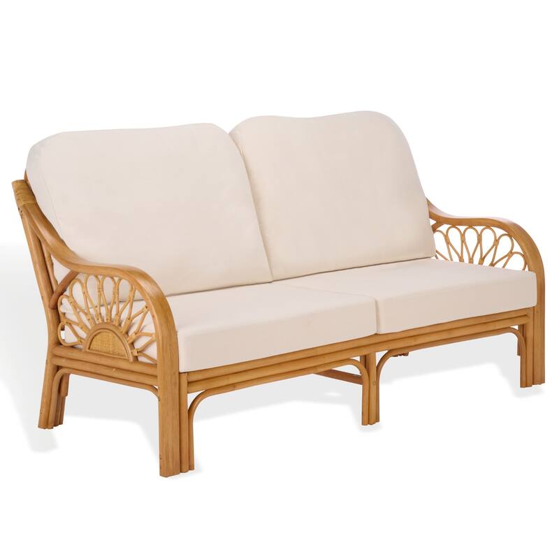 SAFAVIEH Couture Isaias Rattan Loveseat - 71"W x 36"D x 36"H