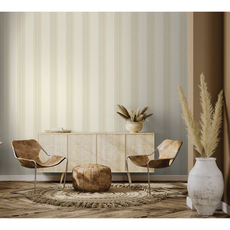 Linen Stripe Non-pasted Wallpaper – 396 in x 20.8 in