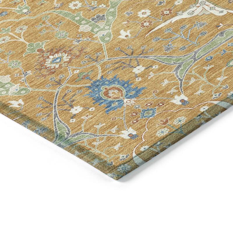 Machine Washable Indoor/ Outdoor Traditional Persian Chantille Rug