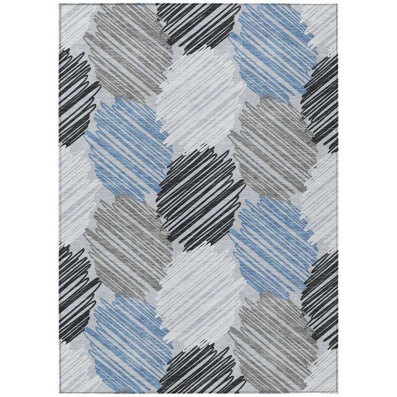 HomeRoots Geometric Transitional Rectangle Outdoor Rug
