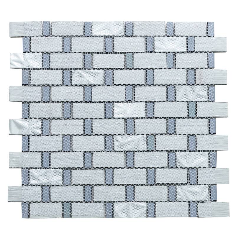 The Tile Life Wonderland 1x2 Winter Snow Glass Backsplash Wall Tile
