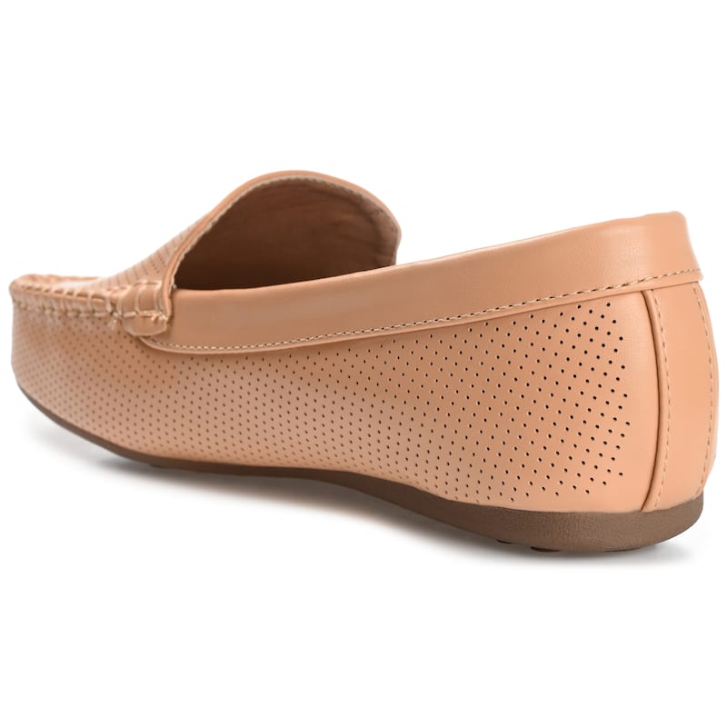 Journee Collection Women's Halsey Comfort Insole Slip On Round Toe Loafer Flats
