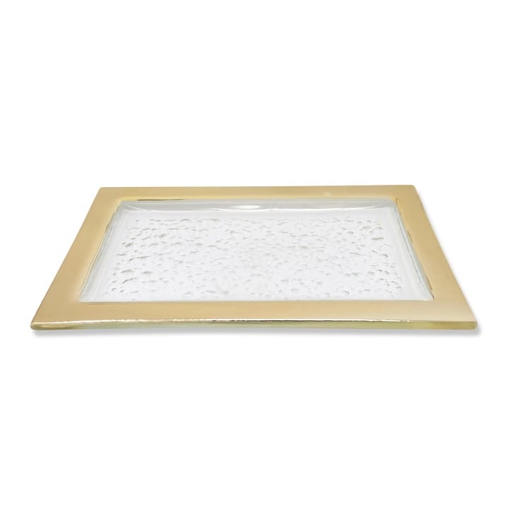 Gold Border Hammered Tray