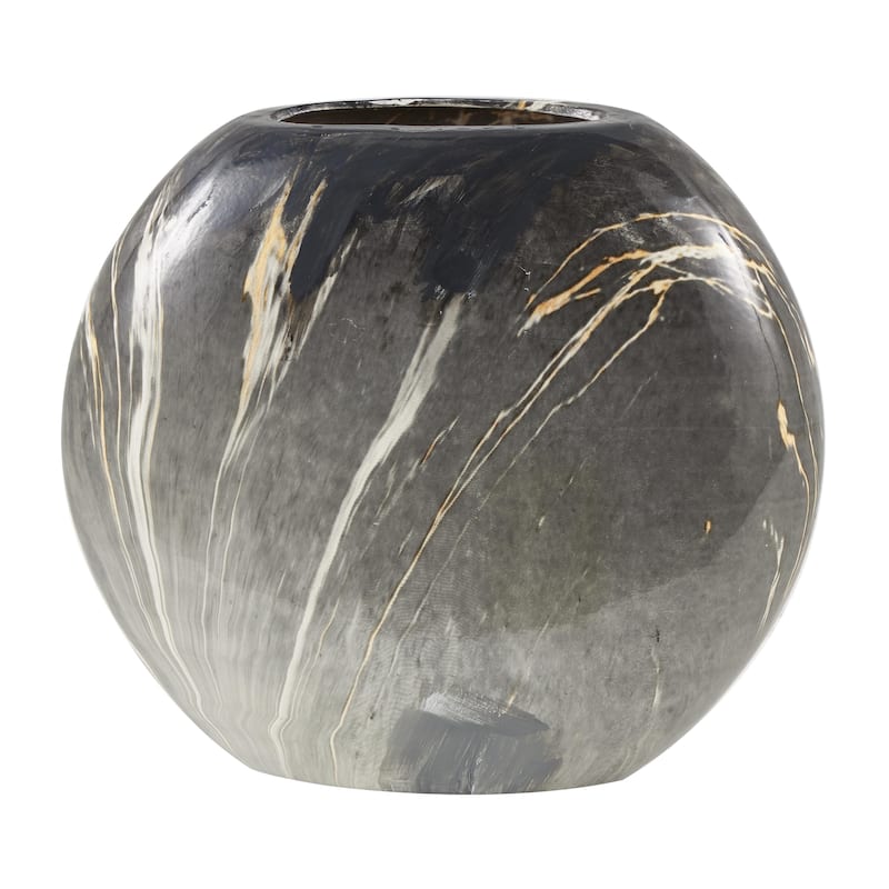 Ceramic Faux Marble Decorative Vase - Set of 3 Gray - Roche River Decor