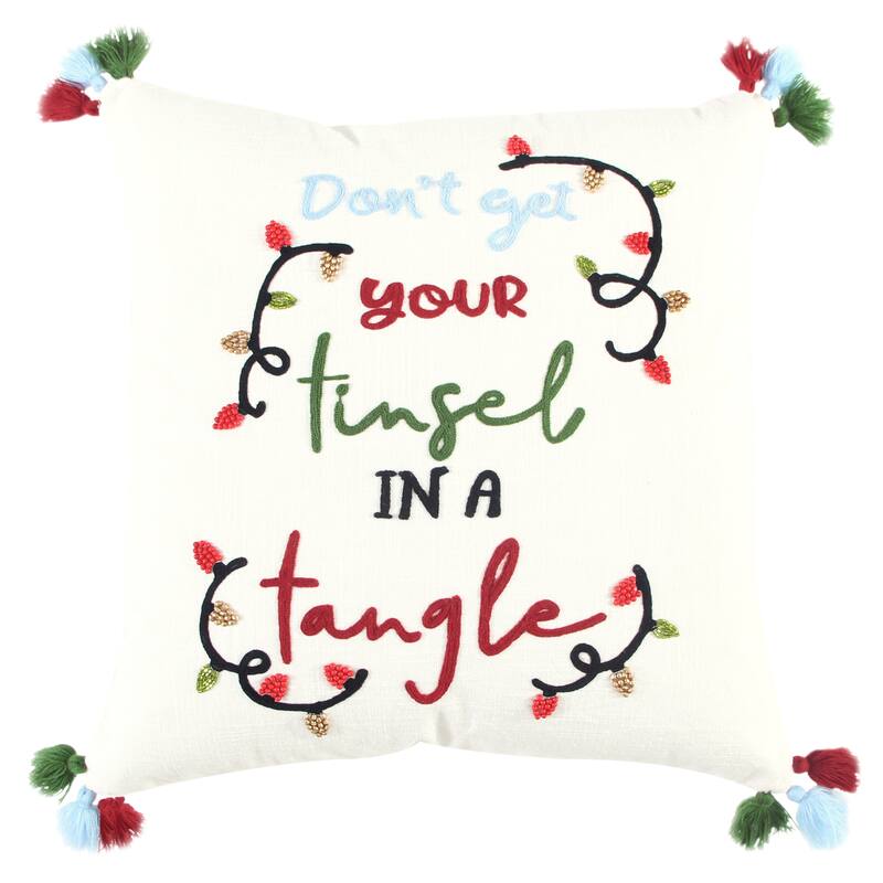 Rizzy Home Tinsel in a Tangle Throw Pillow Cover
