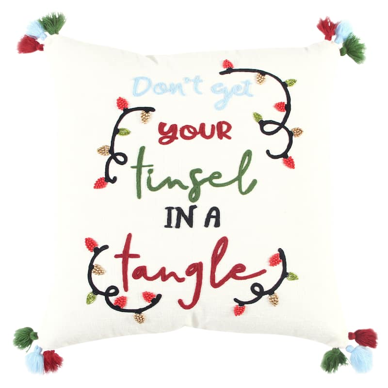 Rizzy Home Tinsel in a Tangle Throw Pillow