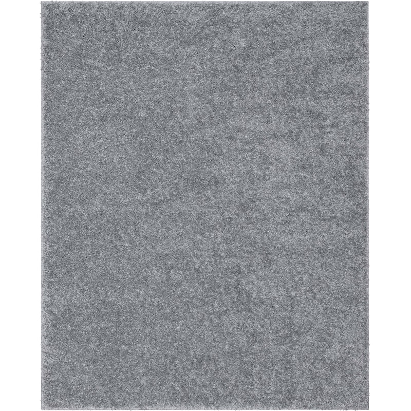 Well Woven Elle Basics Emerson Plain Shag Area Rug - 5' 3" x 7' 3" - Grey